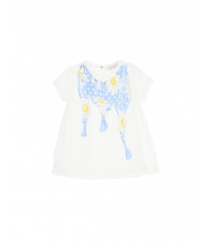 Tricou cu esarfa printata